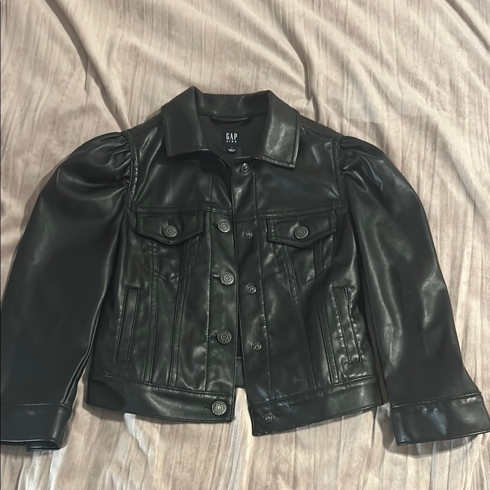 GAP Women's Black Leather Jacket